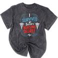 I Survived My Sister'S Nursing Degree Sis Nurse Graduation Mineral Wash Tshirts Mineral Black