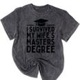 I Survived My Wife's Masters Degree Graduation Class Of 2025 Mineral Wash Tshirts Mineral Black