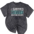 I Survived My Wife's Masters Degree Graduation Friends Mineral Wash Tshirts Mineral Black