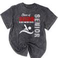 Swimming Team Senior Class Of 2025 Graduation 2025 Mineral Wash Tshirts Mineral Black