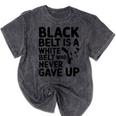 Taekwondo Belt Club Graduation Mineral Wash Tshirts Mineral Black