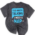 Too Much Talking I Need A Nap For Introverts Raglan Baseball Tee Mineral Wash Tshirts Mineral Black