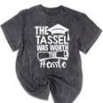 The Tassel Was Worth The Hassle Graduation Class Premium Tri-Blend Mineral Wash Tshirts Mineral Black