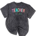 TEACHER Teacher Graduation Kindergarten Teacher 2022 Mineral Wash Tshirts Mineral Black