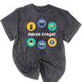 Throwback Thursday Never Forget Nostalgia 80's Retro Premium Tri-Blend T-Shirt Mineral Wash Tshirts Mineral Black