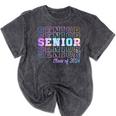 Tie Dye Senior 24 Class Of 2024 Seniors Graduation 24 Mineral Wash Tshirts Mineral Black