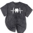 Tooth Heartbeat Dentist Graduation Party Dental Heartbeat Mineral Wash Tshirts Mineral Black
