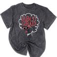 Historical College Graduation HBCU Grad Black Queen Mineral Wash Tshirts Mineral Black