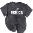 Track & Field Senior 2025 Graduation Year The Final Lap Mineral Wash Tshirts Mineral Black