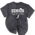 Track & Field Senior Mom Class Of 2026 Graduation 26 Mineral Wash Tshirts Mineral Black