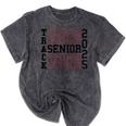 Track Senior Night Track Senior 2025 Graduation 60 Mineral Wash Tshirts Mineral Black