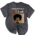 Unapologetically MHA-Ish Student Graduation Afro Mineral Wash Tshirts Mineral Black