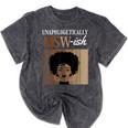 Unapologetically MSW-Ish Student Graduation Afro Mineral Wash Tshirts Mineral Black