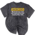 Undecided Collage Student Novelty Graduation Present Mineral Wash Tshirts Mineral Black