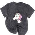 Unicorn RN Graduation T Shirt Nurse Shirts Mineral Wash Tshirts Mineral Black
