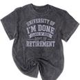 University Of Im Done Retirement Graduation 2026 Premium Tri-Blend Mineral Wash Tshirts Mineral Black