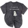 I Used To Be Somebody Nostalgia Halloween Spooky Season Premium Tri-Blend Mineral Wash Tshirts Mineral Black