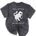 Vibes Are Off Cat Skateboard Introvert Sarcastic Humor Mineral Wash Tshirts Mineral Black