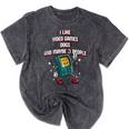I Like Video Games Dogs And Maybe 3 People Gamer Introvert Mineral Wash Tshirts Mineral Black