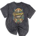 Vintage 1981 Retro Badge Nostalgia Eighties Compass Skull Mineral Wash Tshirts Mineral Black Vintage 1981 Retro Badge Nostalgia Eighties Compass Skull Mineral Wash Tshirts Mineral Black