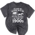 Vintage 90s Country Please Be Patient I'm From The 1900s Mineral Wash Tshirts Mineral Black