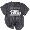 Vintage Licensed Esthetician Graduation Licensed Esthetician Premium Mineral Wash Tshirts Mineral Black