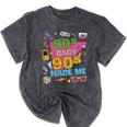 Vintage Retro 80's Baby 90's Made Me 1980s 1990s Nostalgia Premium Tri-Blend Mineral Wash Tshirts Mineral Black