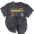 Vintage Senior 2026 Graduate Class Of 2026 Graduation Grad Mineral Wash Tshirts Mineral Black
