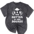 Women's Groovy Nurse BSN Now Hotter By One Degree Graduation BSN RN Mineral Wash Tshirts Mineral Black