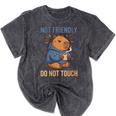 Women's Grouchy Capybara Not Friendly Do Not Touch Introvert Mineral Wash Tshirts Mineral Black Women's Grouchy Capybara Not Friendly Do Not Touch Introvert Mineral Wash Tshirts Mineral Black