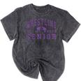 Wrestling Senior Night Wrestling Senior 2026 Graduation 84 Mineral Wash Tshirts Mineral Black