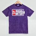 1 Social Battery Sarcastic Introverted Men Women Mineral Wash Tshirts Mineral Purple 1 Social Battery Sarcastic Introverted Men Women Mineral Wash Tshirts Mineral Purple