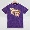 1977 Class Reunion Retro Class Of 77 High School Graduation Mineral Wash Tshirts Mineral Purple