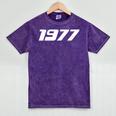 1977 Printed For 70's Birthdays Events Graduations T-Shirt Mineral Wash Tshirts Mineral Purple