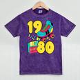1980 Retro Raised In The 80s Old School Nostalgia Vibes Mineral Wash Tshirts Mineral Purple