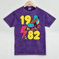 1982 Retro Raised In The 80s Old School Nostalgia Vibes Mineral Wash Tshirts Mineral Purple