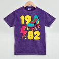 1982 Retro Raised In The 80s Old School Nostalgia Vibes Mineral Wash Tshirts Mineral Purple