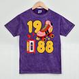 1988 Retro Raised On 80s Music Old School Nostalgia Punk Mineral Wash Tshirts Mineral Purple