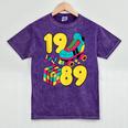 1989 Retro Raised In The 80s Old School Nostalgia Vibes Mineral Wash Tshirts Mineral Purple