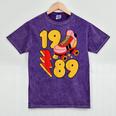 1989 Retro Roller Skate Vintage 80s Nostalgia Collector Mineral Wash Tshirts Mineral Purple