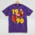 1990 Retro Roller Skate Vintage 90s Nostalgia Collector Mineral Wash Tshirts Mineral Purple
