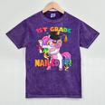 1st Grade Nailed It Flossing Unicorn Graduation Shirt Mineral Wash Tshirts Mineral Purple