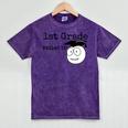 1st Grade Nailed It Kids Graduation TShirt Second Grade Mineral Wash Tshirts Mineral Purple