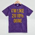 2018 Done High School Senior Graduation New Years Eve Shirt Mineral Wash Tshirts Mineral Purple