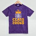 2018 Graduation Class Of 2018 King T Shirt Mineral Wash Tshirts Mineral Purple
