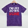 2018 Percent Done Senior Graduation Shirt Mineral Wash Tshirts Mineral Purple