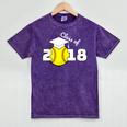 2018 Softball Senior Graduation Shirt For Girls Grad Mineral Wash Tshirts Mineral Purple