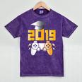 2019 High School Graduation Shirt Gamer Graduate Mineral Wash Tshirts Mineral Purple