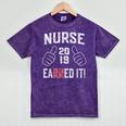 2019 Nurse RN Graduation Mineral Wash Tshirts Mineral Purple