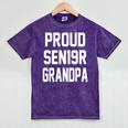 2019 Senior Grandpa SEN19R Class Graduation Party T Shirt Mineral Wash Tshirts Mineral Purple